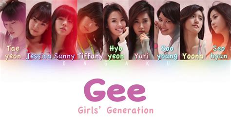 Girls Generation 소녀시대 Gee Color Coded Han Rom Eng Lyrics Youtube