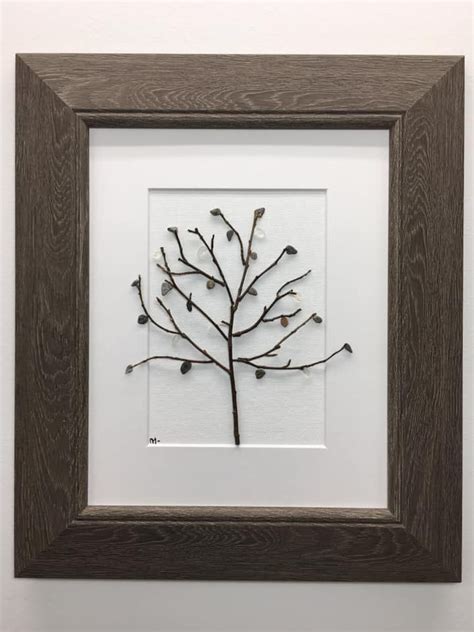 Twig Tree W Sea Glass Leaves Mainelytidalpebbleart Photos Pcb