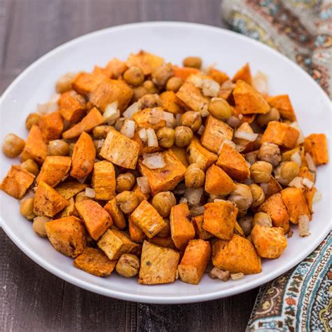Autumn Spice Roasted Sweet Potatoes And Chickpeas Create Nourish