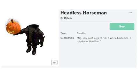 How Much Does Headless Horseman Cost On Roblox The Helpful Gamer