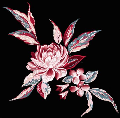 Beautiful Latest Digital Textile Design Flowers And Leaves For Printing