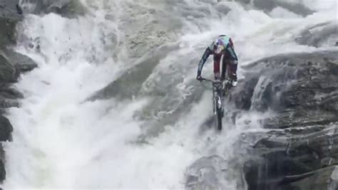 Trials Bike Rides Down A Waterfall Teton Gravity Research