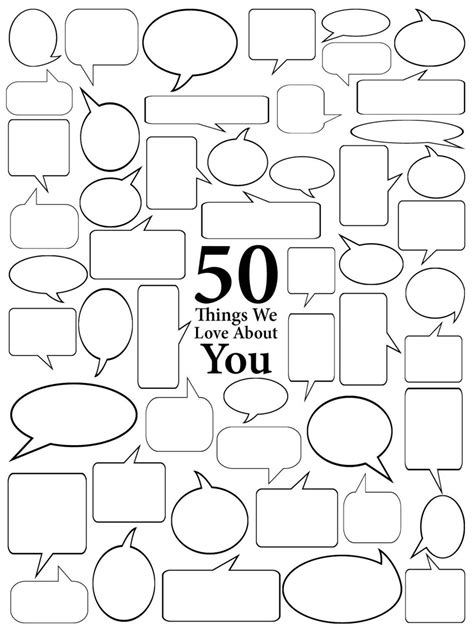 50 Things We Love About You Template Get What You Need For Free