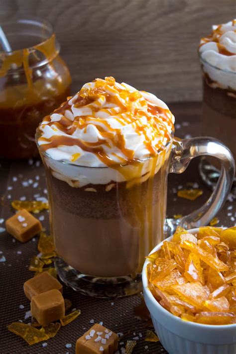 salted caramel hot chocolate with salted caramel sugar ~ recipe