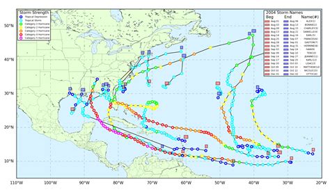 2004 Hurricane Map