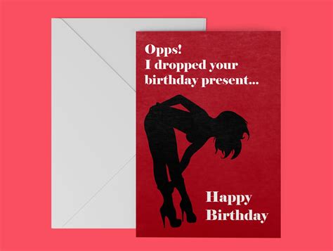Flirty Birthday Card Present Kinky Birthday Card For Him Sexy Card For