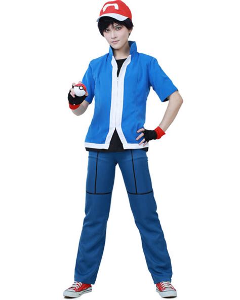 X And Y Ash Ketchum Trainer Coat Jacket Costume Tops Medium Size Only