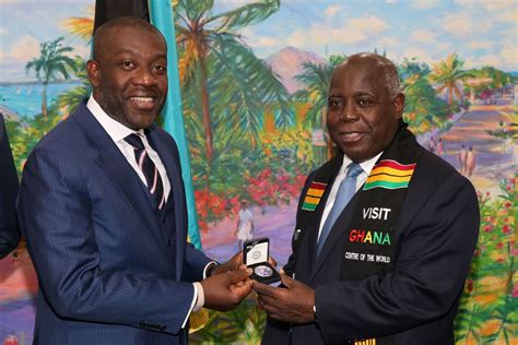 Ghanaian Ministers Pay Courtesy Call On Prime Minister Davis Zns Bahamas