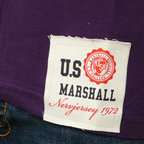 Us Marshall Tee Shirt Us Marshall Logo Violet Typo Blanc