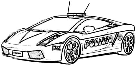 Police car coloring pages to download and print for free