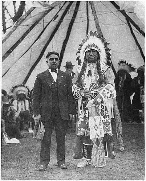 Native American Chief Tendoi And Interpreter Geoge Lavatta Fort Hall Rez
