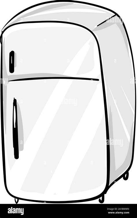 Fridge Illustration Vector On White Background Stock Vector Image