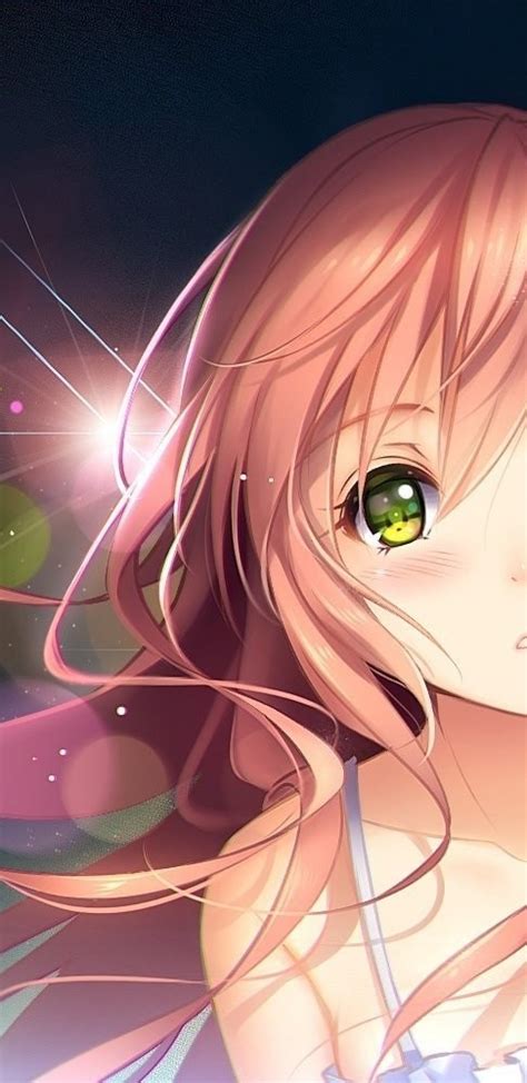 Download 1440x2960 Anime Girl Pink Hair Bicolored Eyes Dress Light Heterochromia Wallpapers