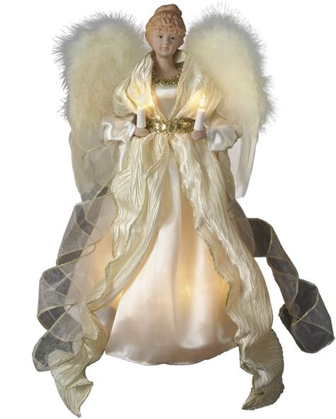 Kurt Adler Ul 10 Light Angel Treetop Figurine 14 Inch