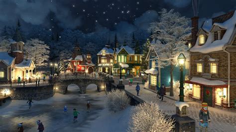 Holidays 3d Screensavers Snow Village