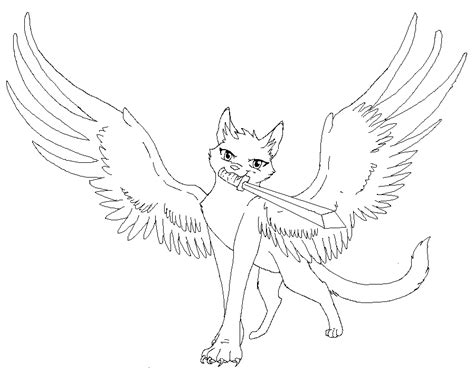 Download Or Print This Amazing Coloring Page 10 Pics Of Winged Cat