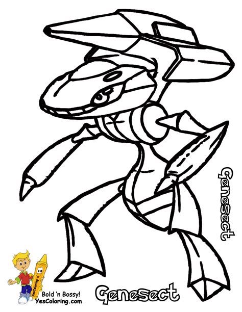 55 pokemon coloring pages for kids. Photos - Bild - Galeria: POKEMON COLORING PAGES GENESECT