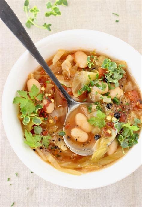 2 can white kidney beans (cannellini). The best, vegan healthy cabbage and white bean soup recipe with Italian flair from white ...
