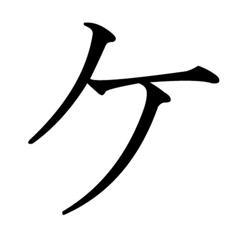 Learning Japanese Katakana Letter ケ