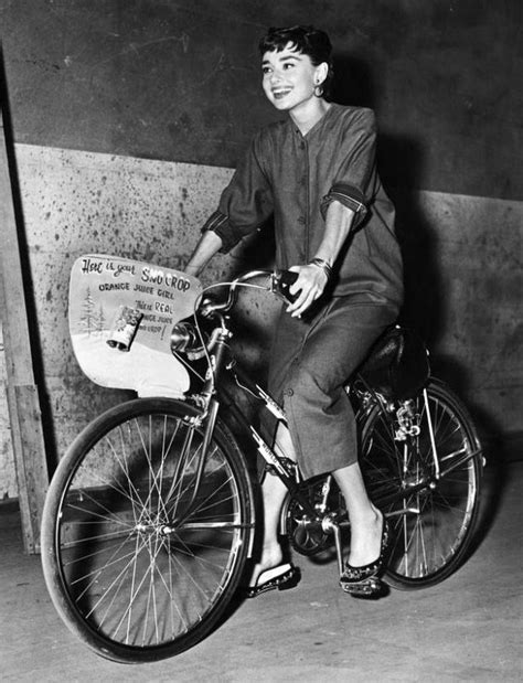 14 Fabulous Vintage Photographs Of Audrey Hepburn Riding A Bicycle