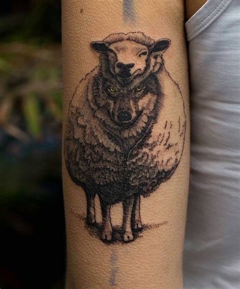 Artistic Black Sheep Tattoo Designs Template