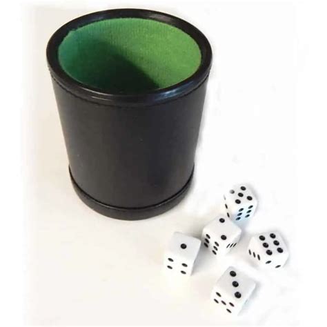 Deluxe Leather Dice Cup And Dice Set Money Machines