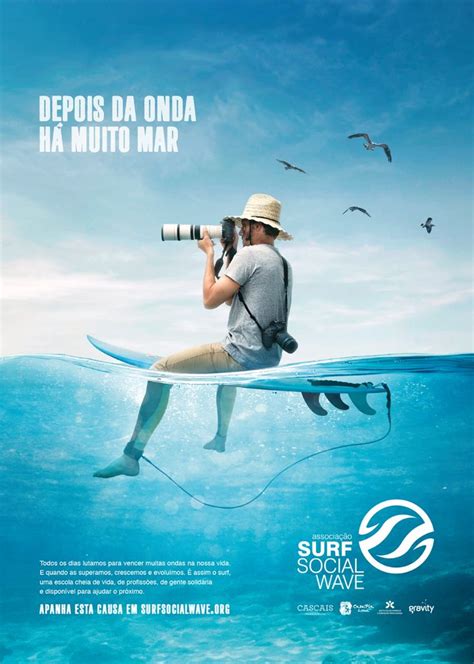 Associação Surf Social Wave Print Advert By Gravity Creative Dynamics