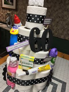 Warmest wishes for a very happy, healthy and hilarious 60th birthday! Homebody Happenings: Toilet Paper CAKE!