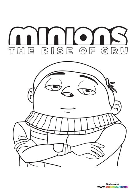 Minions 2 The Rise of Gru - Coloring Pages for kids | 100% free printables