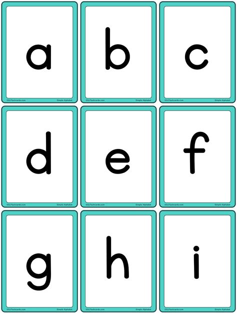 Free Printable Lower Case Alphabet Flash Cards Printable Templates