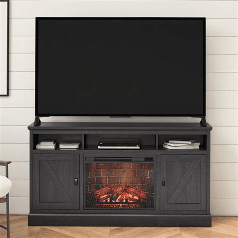 Ameriwood Home Ashton Lane Electric Fireplace Tv Stand For Tvs Up To 65
