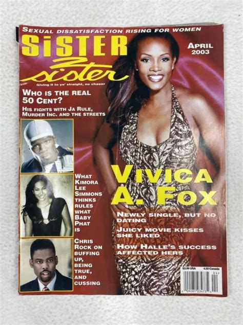 sister 2 sister magazine april 2003 vivica a fox 50 cent kimora lee chris rock 21 60 picclick