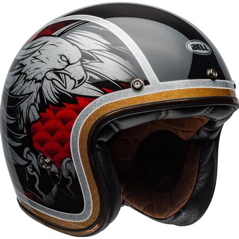 Bell is the most famous name, bar none, in the world of motorcycle helmets. Bell Custom 500 Carbon Osprey Open Face Motorcycle Helmet ...