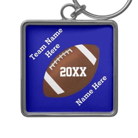 Your Colors And Your Text Football Keychains Zazzle Personalized