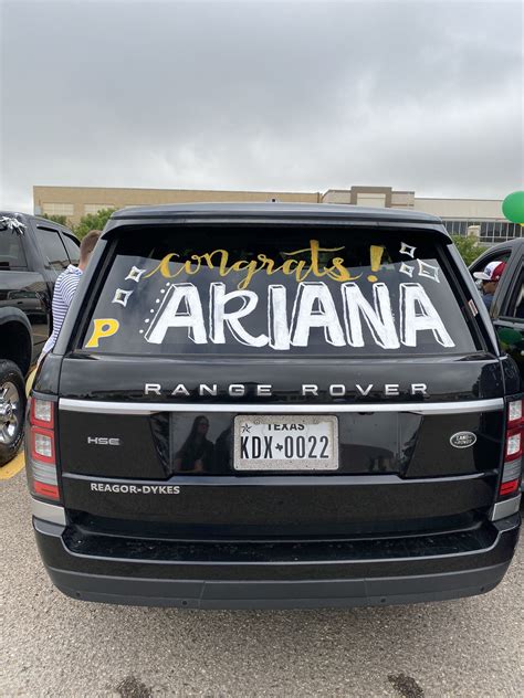 27 creative ways to decorate a graduation cap. Graduation parade car paint decoration for Ariana. May ...