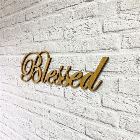 Blessed Sign 28x9 Wood Letters For Wall Décor Etsy