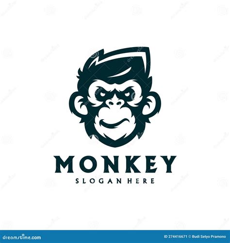 Head Monkey Mascot Logo Template Vector Creative Monkey Logo Vector