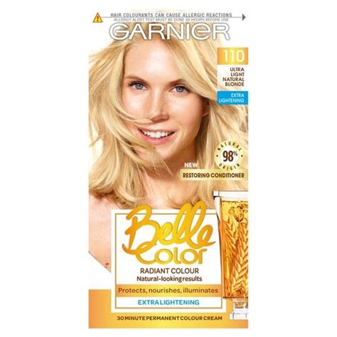 Garnier Belle Color Ultra Light Natural Blonde Permanent Hair Dye Tesco Groceries