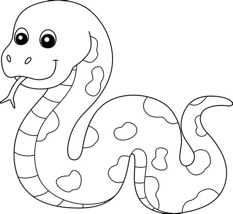 Snake On Ground Coloring Page Isolated For Kids 7066720 Vector Art At
