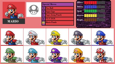 Mario Palette Swap And Moves By Gego Kurin On Deviantart