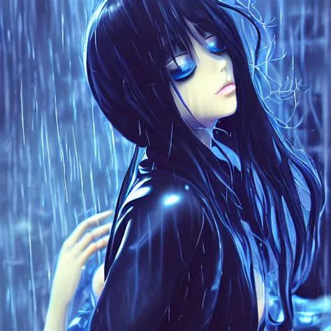 Beautiful Seductive Slime Girl In The Rain Highly Stable Diffusion