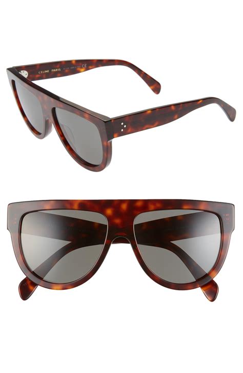 Céline 58mm Polarized Aviator Sunglasses In Brown For Men Lyst