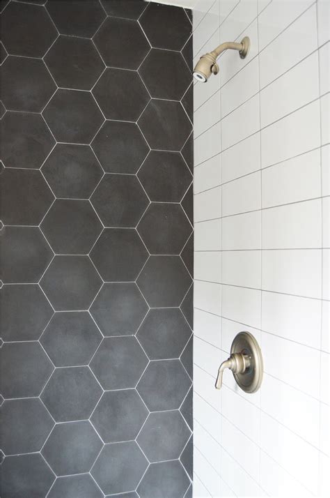 Grey Hexagon Tile Bathroom Floor