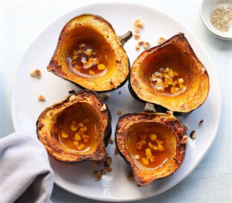 Air Fryer Acorn Squash With Maple Syrup Hazelnuts Cook At Home Mom