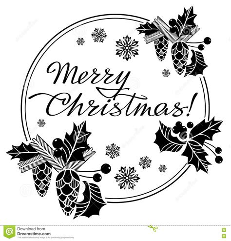 Black And White Clip Art Merry Christmas Adr Alpujarra