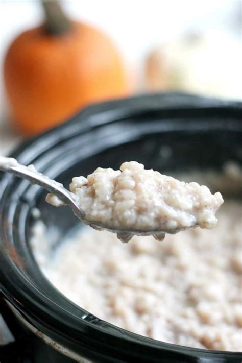 Pumpkin Spice Slow Cooker Rice Pudding