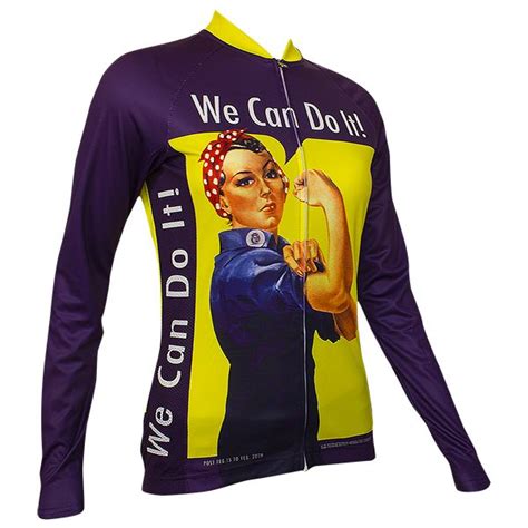 Rosie The Riveter Womens Long Sleeve Jersey Bike Jersey Design