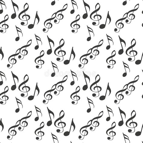 Abstract Music Notes Seamless Pattern Background Vector Musical