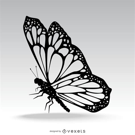 Isolated Butterfly Silhouette Illustration Vector Download