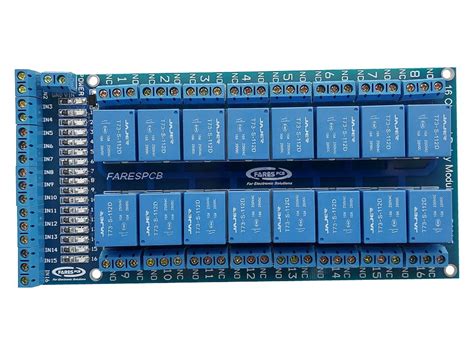 16 Channel Relay Module 12v Rm1612 Fares Pcb